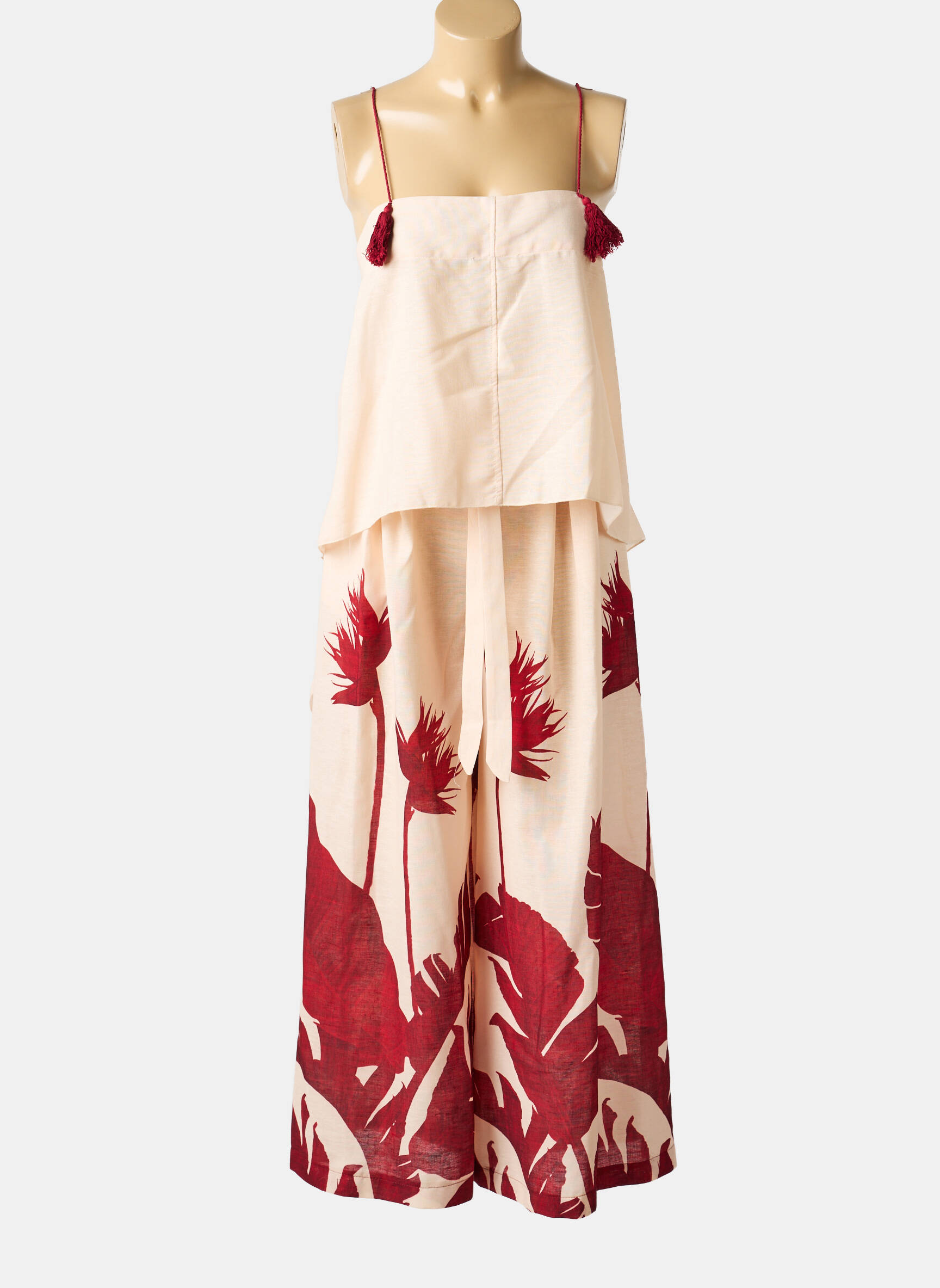 Ensemble pantalon ample beige LUMINA femme