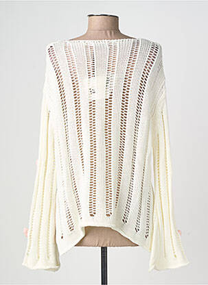 Pull coupe droite manches longues blanc CIVICO 1 femme