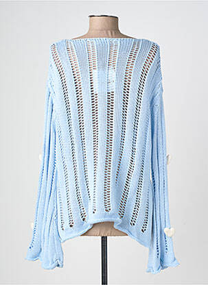 Pull coupe droite manches longues bleu CIVICO 1 femme