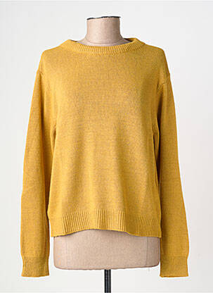 Pull coupe droite manches longues jaune CIVICO 1 femme