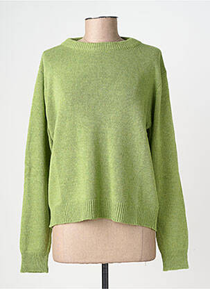 Pull coupe droite manches longues vert CIVICO 1 femme
