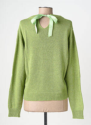 Pull coupe droite manches longues vert CIVICO 1 femme