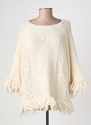 Pull coupe droite manches longues beige CIVICO 1 femme