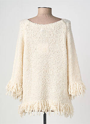 Pull coupe droite manches longues beige CIVICO 1 femme