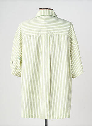Chemisier coupe droite manches courtes vert DE ROYAL femme