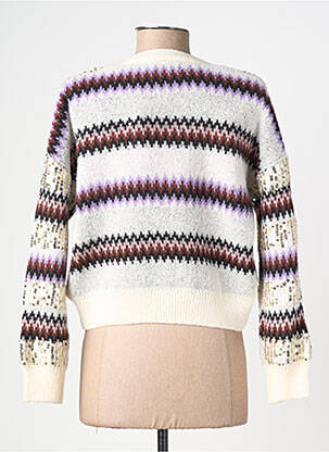 Gilet manches longues fermeture boutonnée sur le devant violet DE ROYAL femme