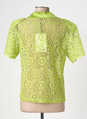Chemisier coupe cintrée manches courtes vert LUMINA femme