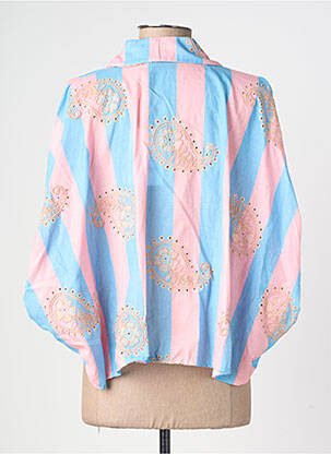 Chemisier coupe droite manches 3/4 bleu ALTAMIRA femme
