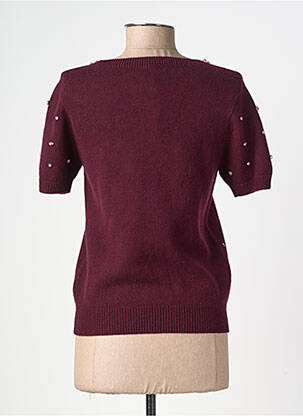Pull coupe cintrée manches courtes violet ANGELA DAVIS femme