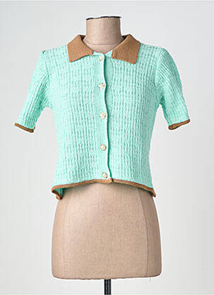 Gilet manches courtes coupe cintrée vert CIVICO 1 femme