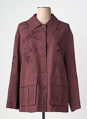 Veste casual poignets boutonnés avec fente violet CIVICO 1 femme