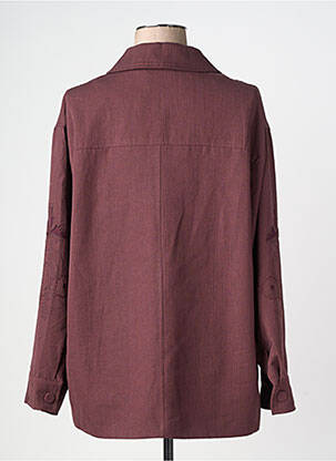 Veste casual poignets boutonnés avec fente violet CIVICO 1 femme