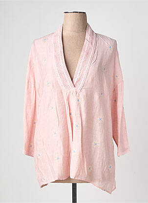 Blouse manches 3/4 manches 3/4 rose GIOYA & CO femme