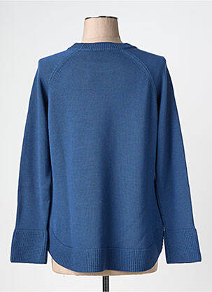 Pull coupe droite manches longues bleu VOLPATO femme