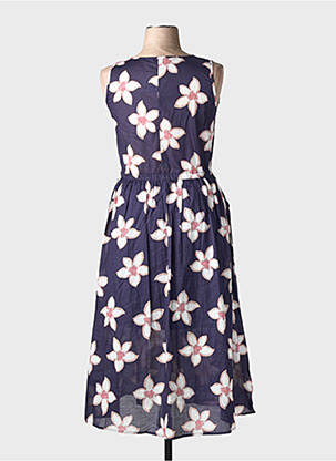 Robe longue imprimé fantaisie sans manche bleu GIOYA & CO femme