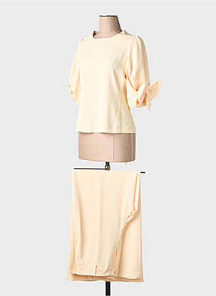 Ensemble pantalon poches jaune ANGELA DAVIS femme
