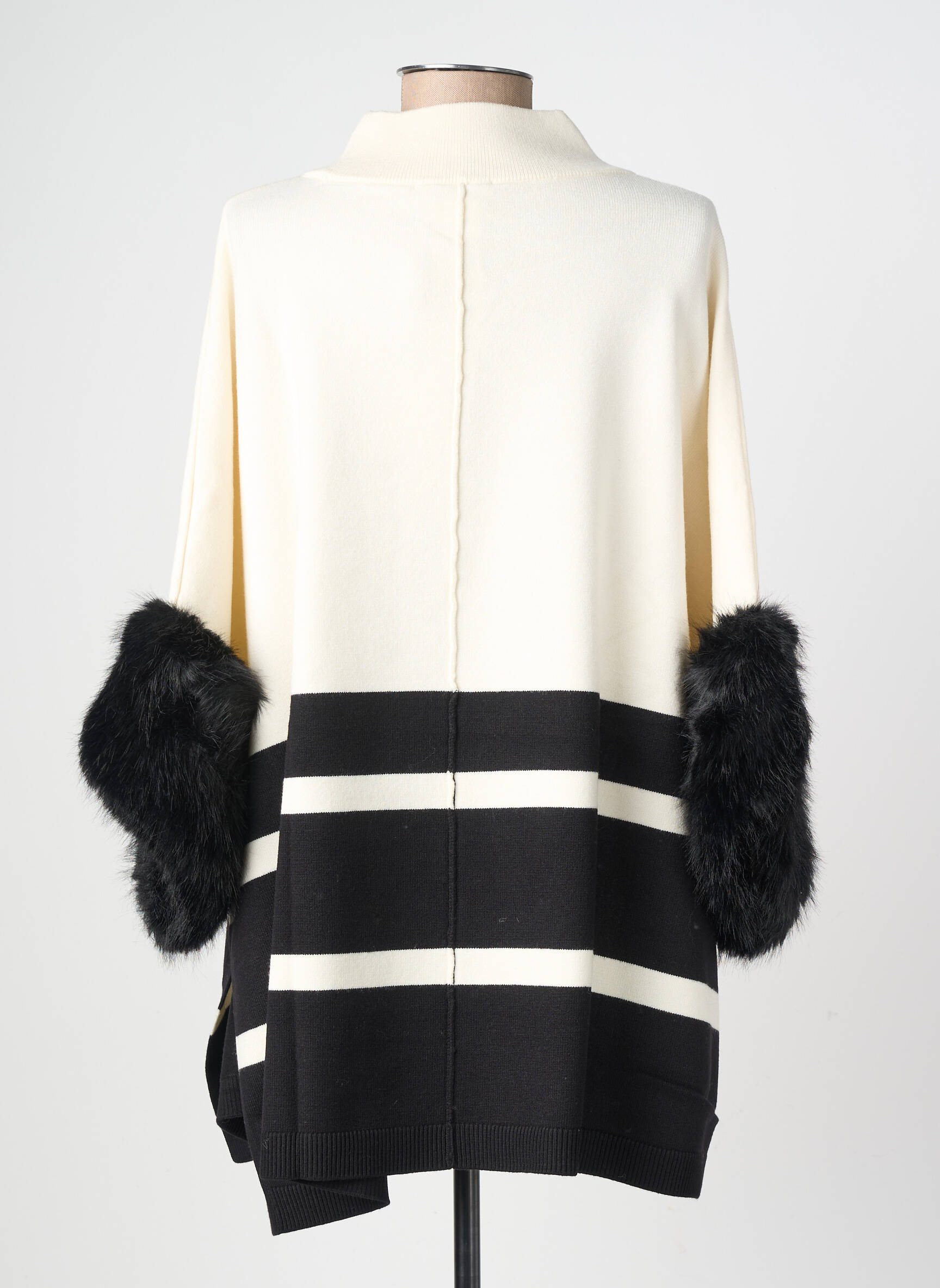 Pull tunique maille fine manches 3/4 blanc DIANA GALLESI femme