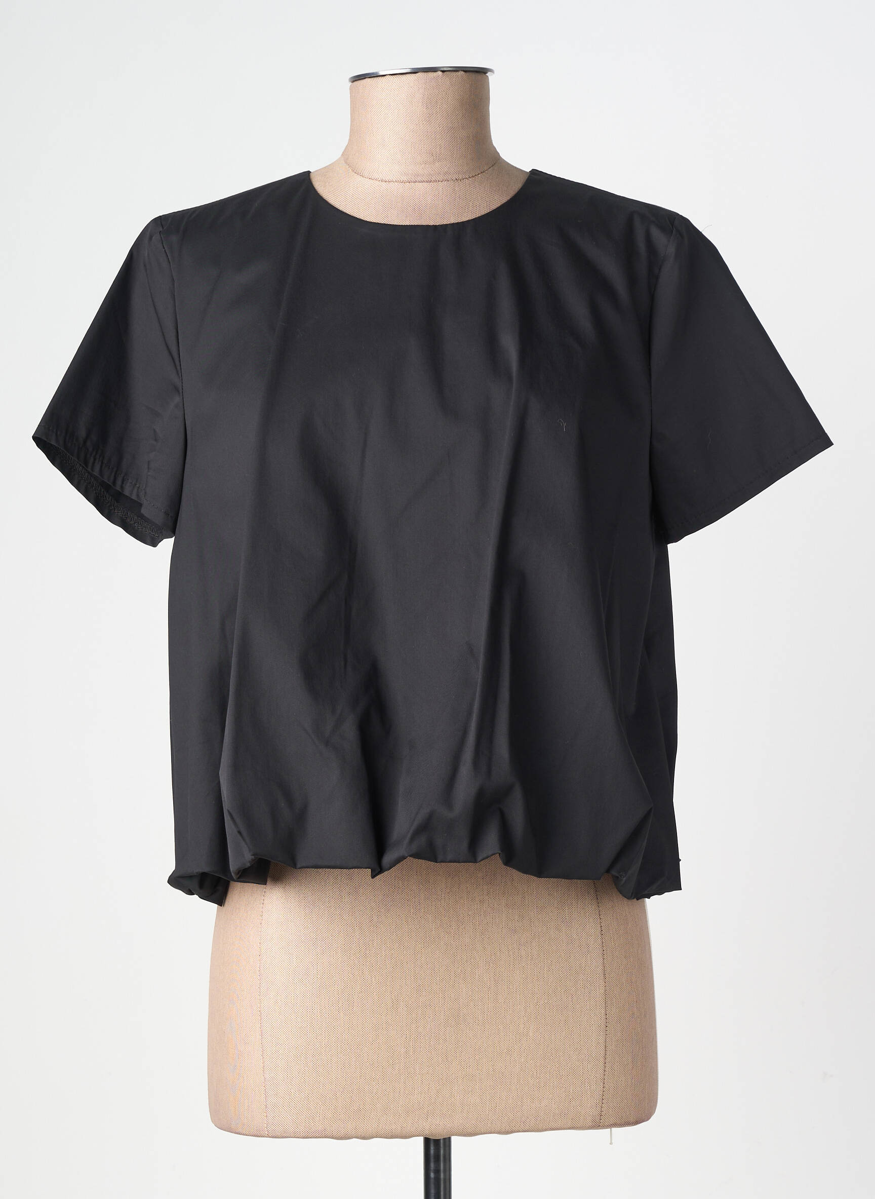 Top stretch manches courtes noir ALTAMIRA femme