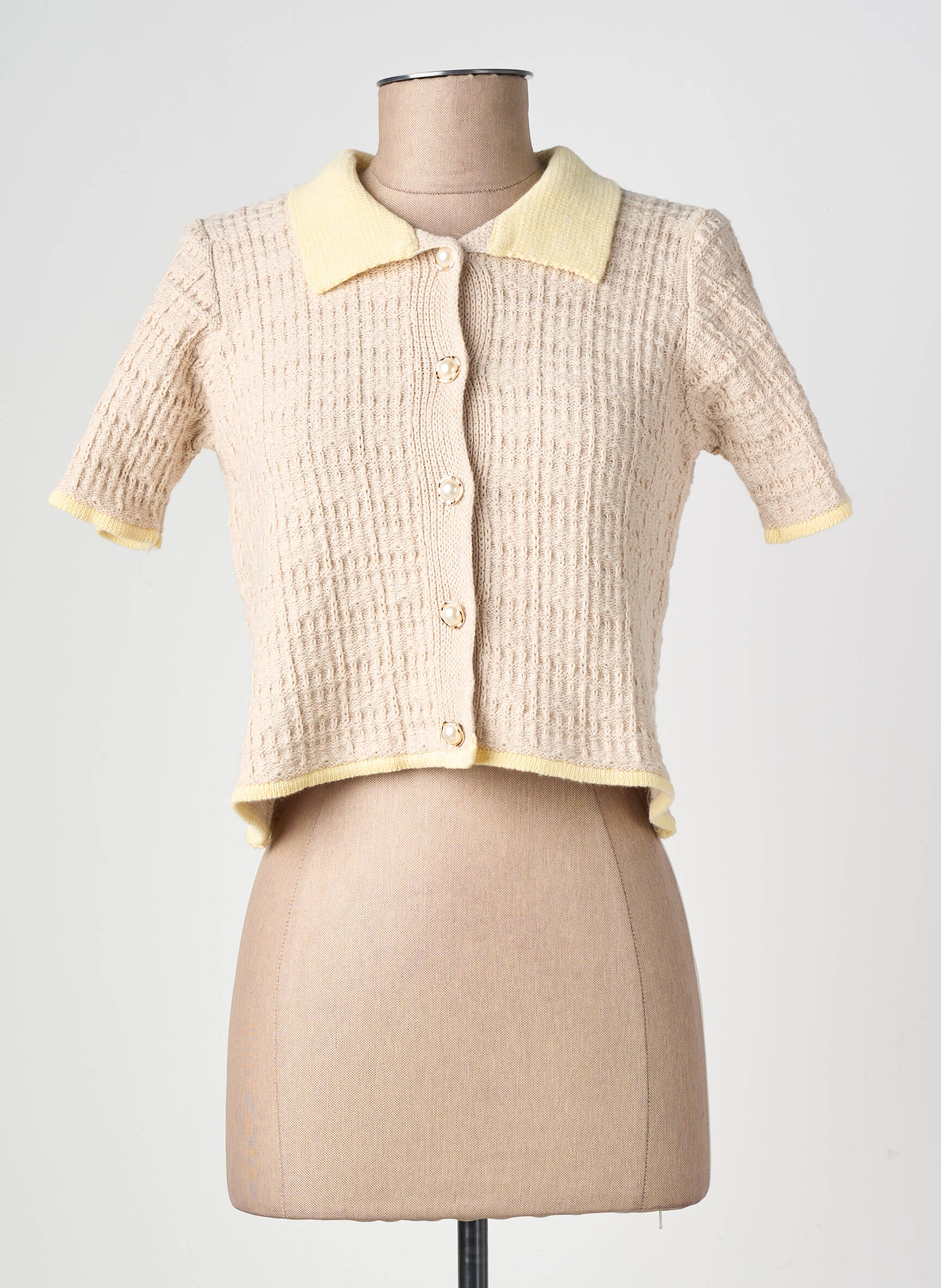 Gilet manches courtes coupe cintrée beige CIVICO 1 femme