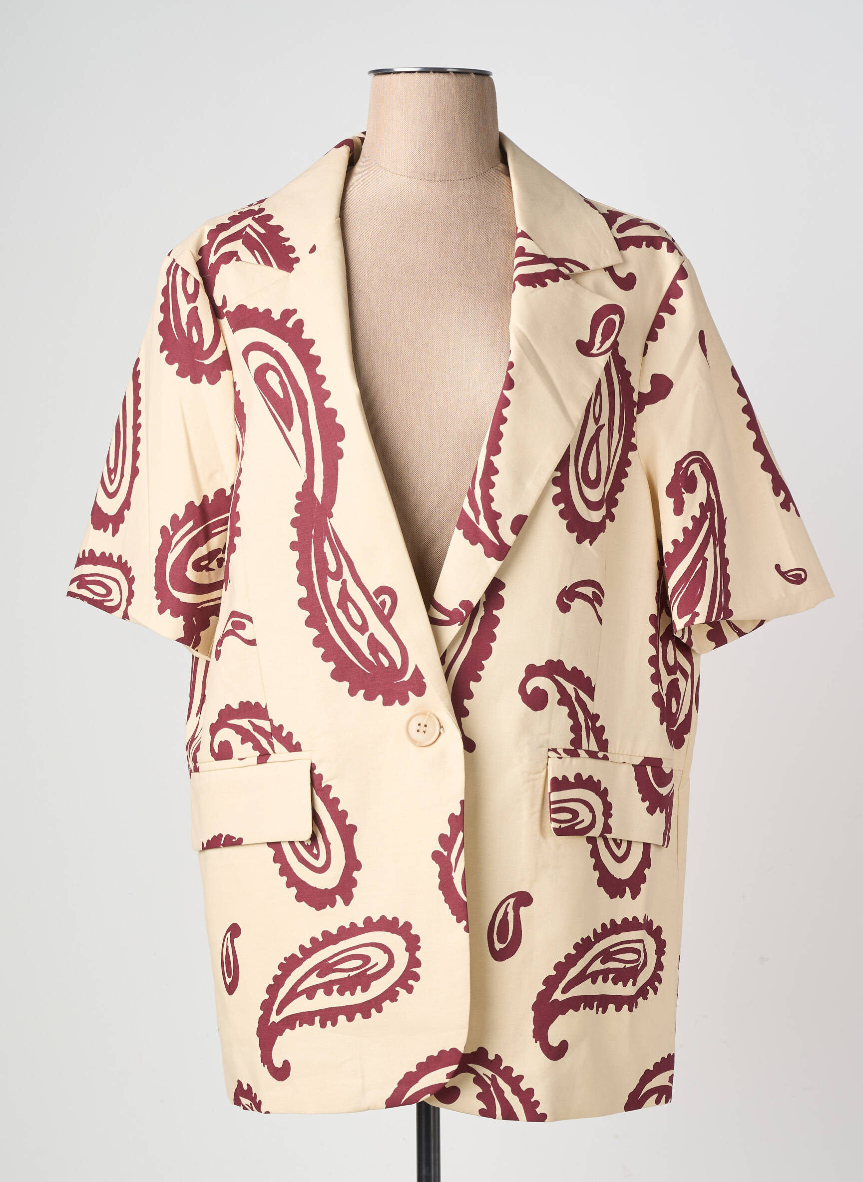 Blazer finition intérieure doublée beige LUMINA femme