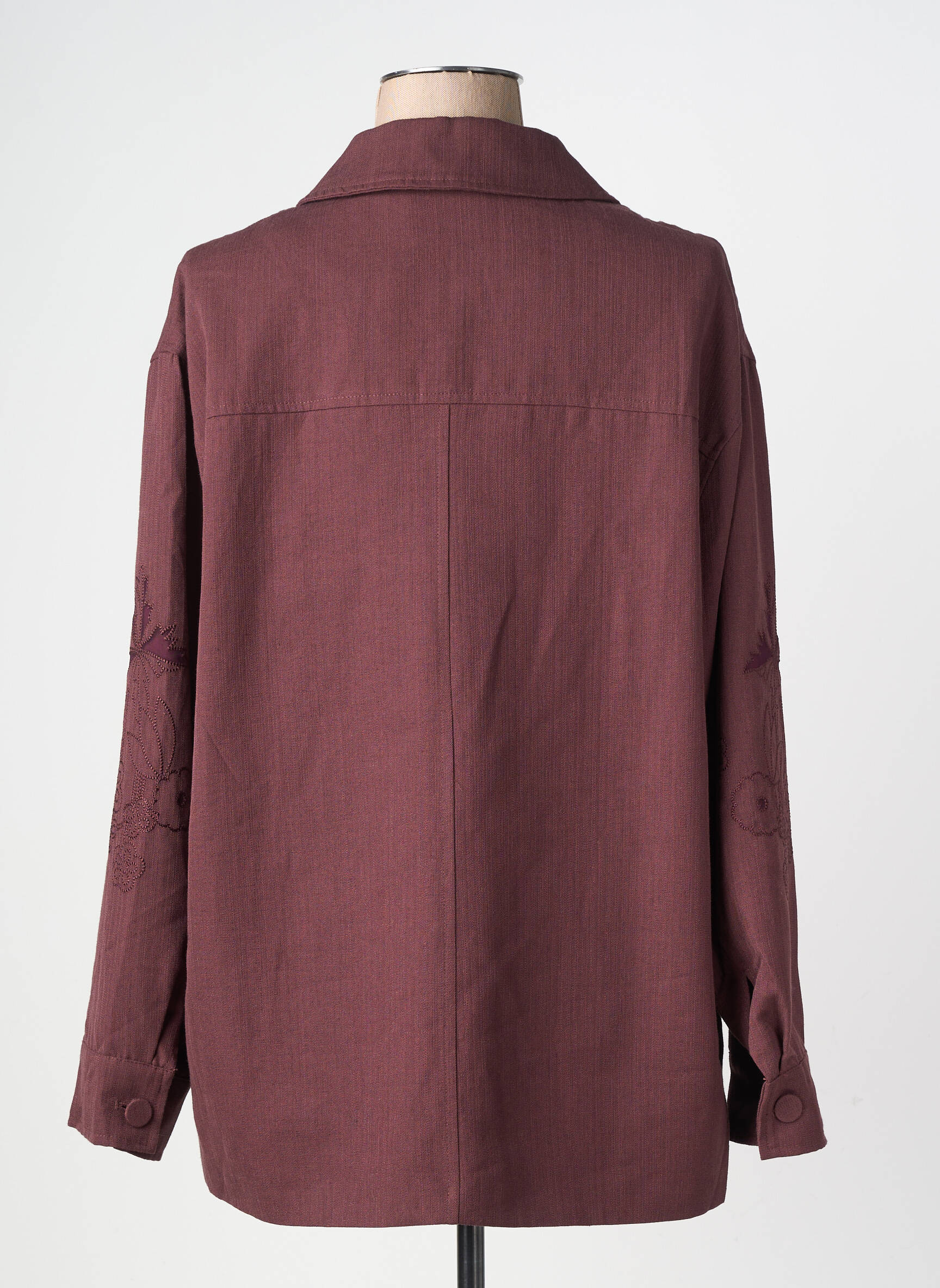 Veste casual poignets boutonnés avec fente violet CIVICO 1 femme