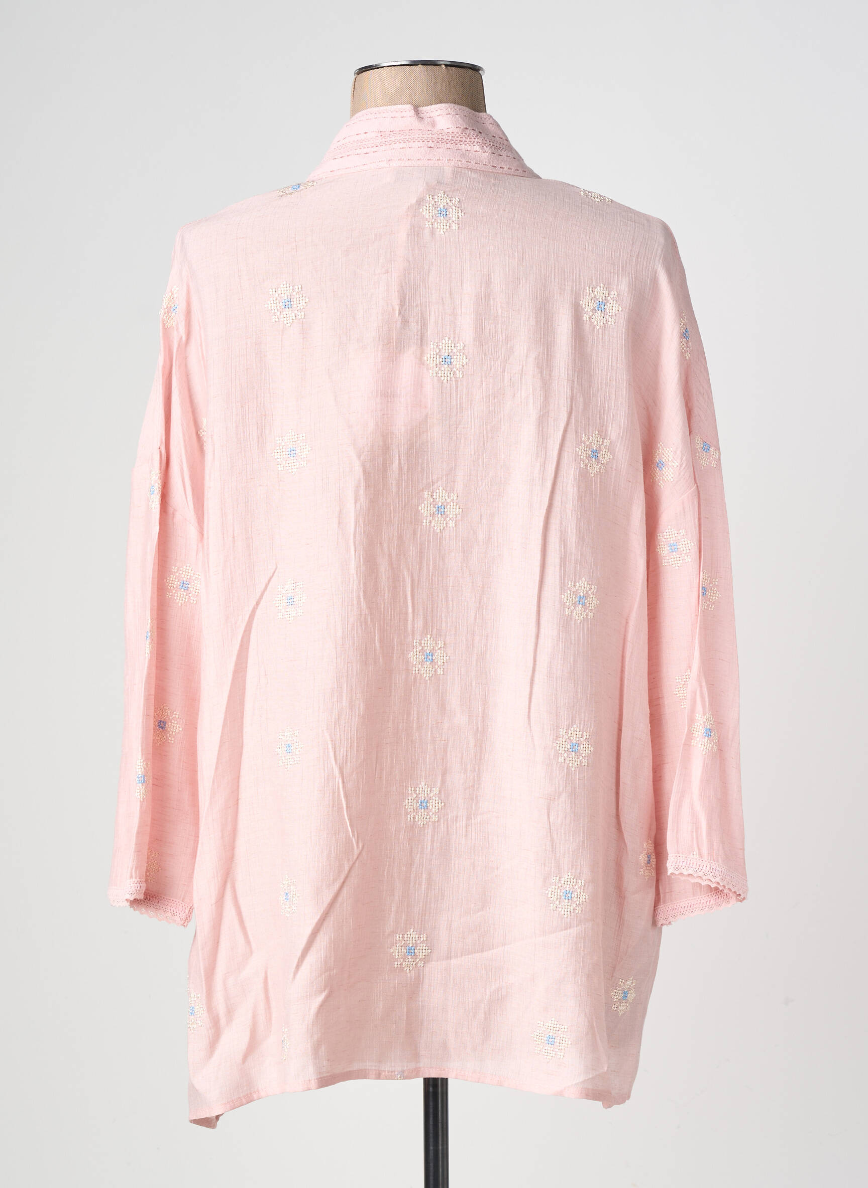 Blouse manches 3/4 manches 3/4 rose GIOYA & CO femme