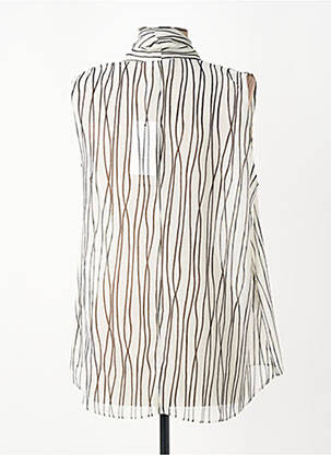 Blouse légère et transparente manches courtes blanc DIANA GALLESI femme