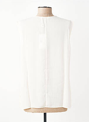 Top col v sans manche blanc DIANA GALLESI femme