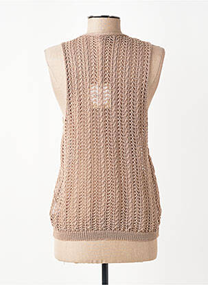 Gilet sans manche coupe cintrée marron GIOYA & CO femme