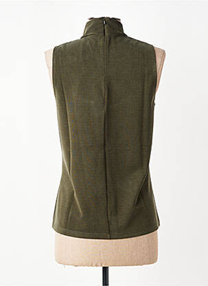 Top stretch sans manche vert DIANA GALLESI femme