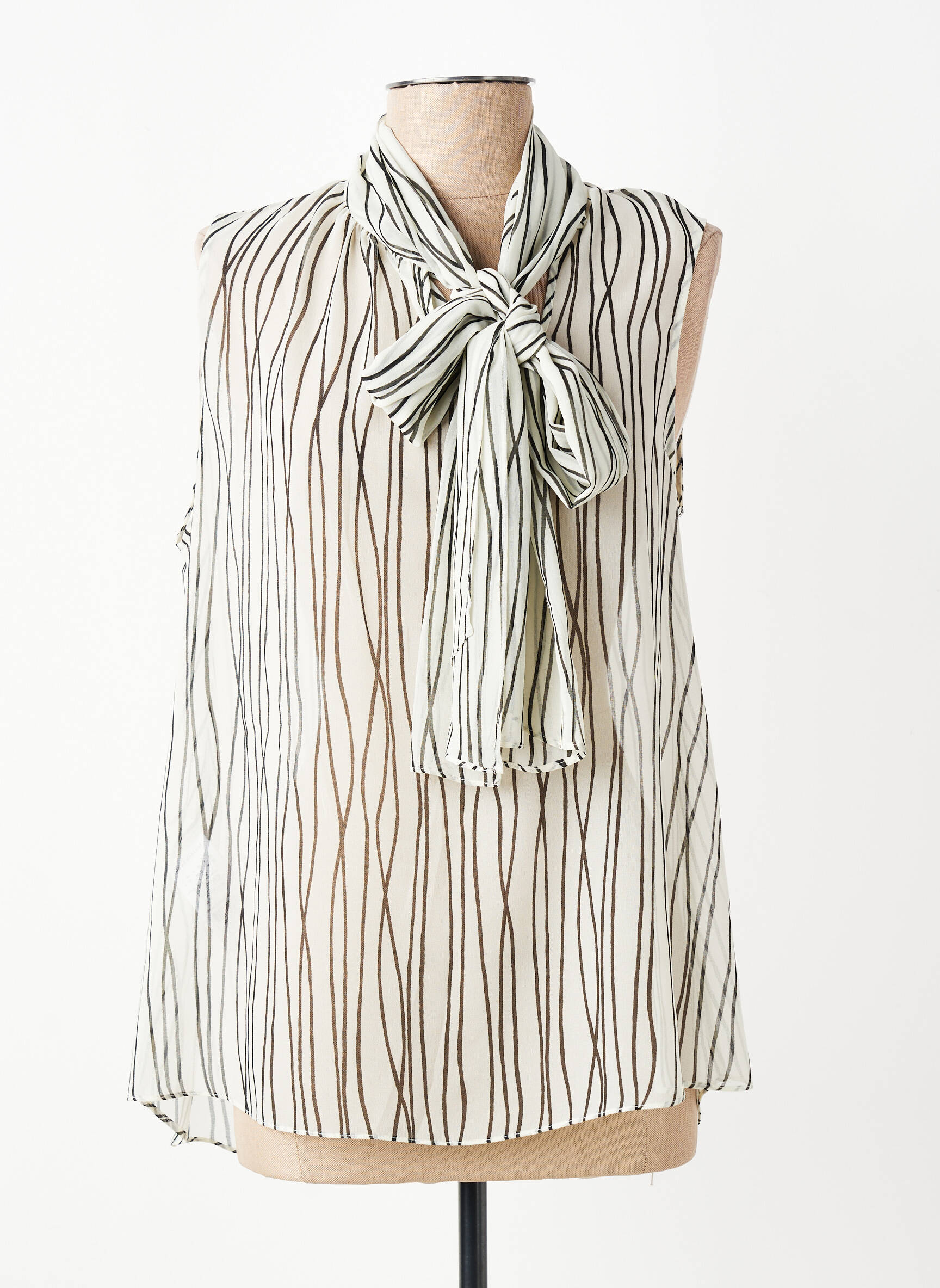 Blouse légère et transparente manches courtes blanc DIANA GALLESI femme
