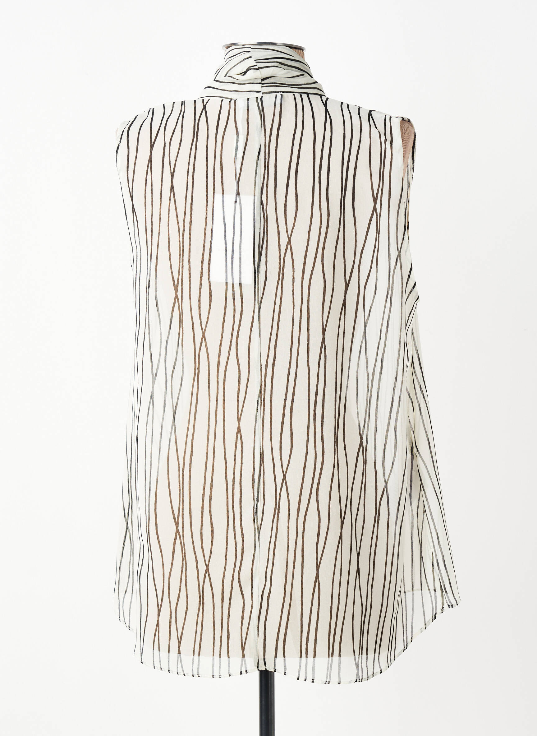Blouse légère et transparente manches courtes blanc DIANA GALLESI femme