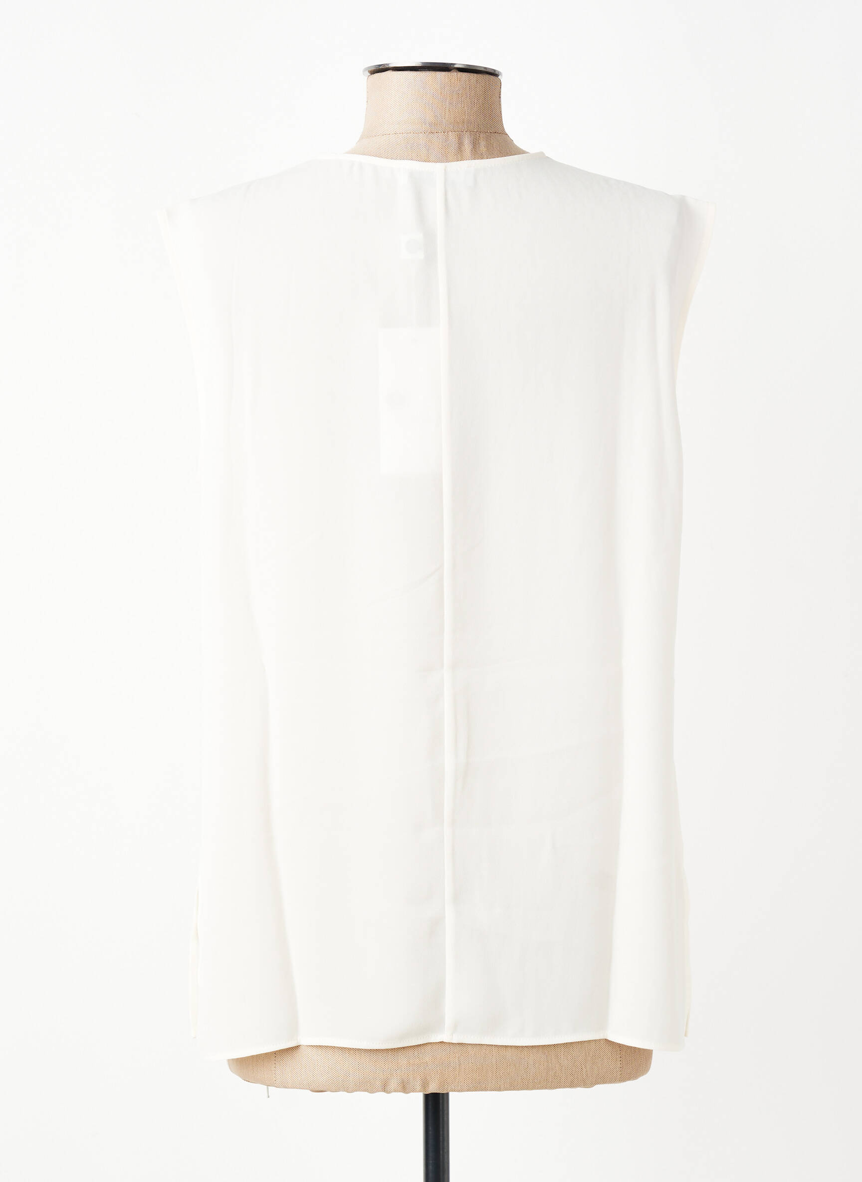 Top col v sans manche blanc DIANA GALLESI femme
