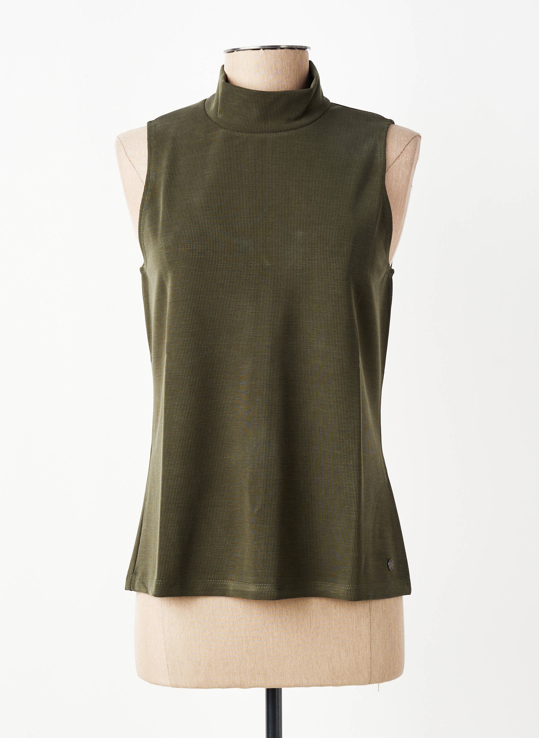 Top stretch sans manche vert DIANA GALLESI femme