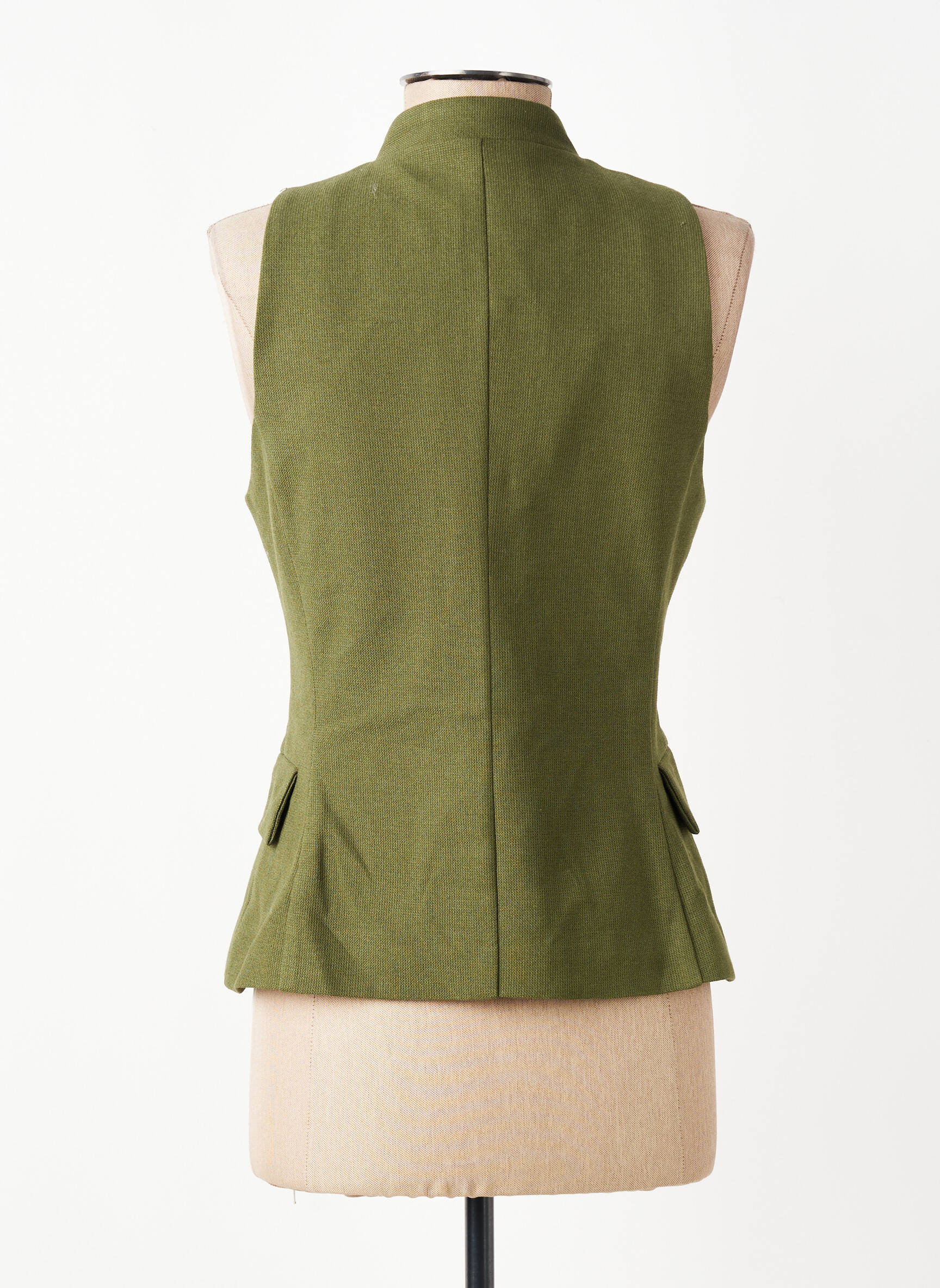 Veste casual col rond vert LUMINA femme