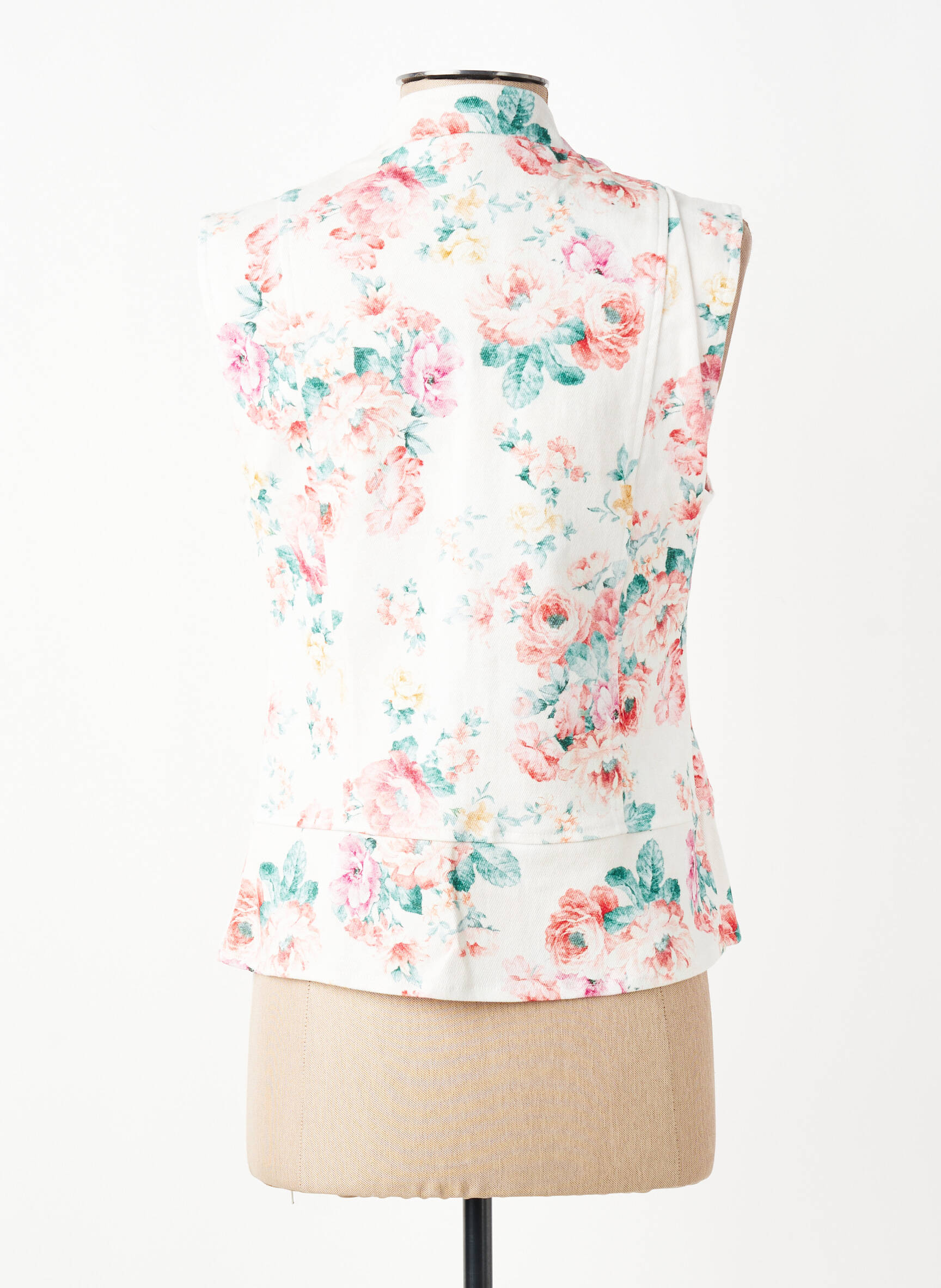 Veste casual col rond blanc LUMINA femme