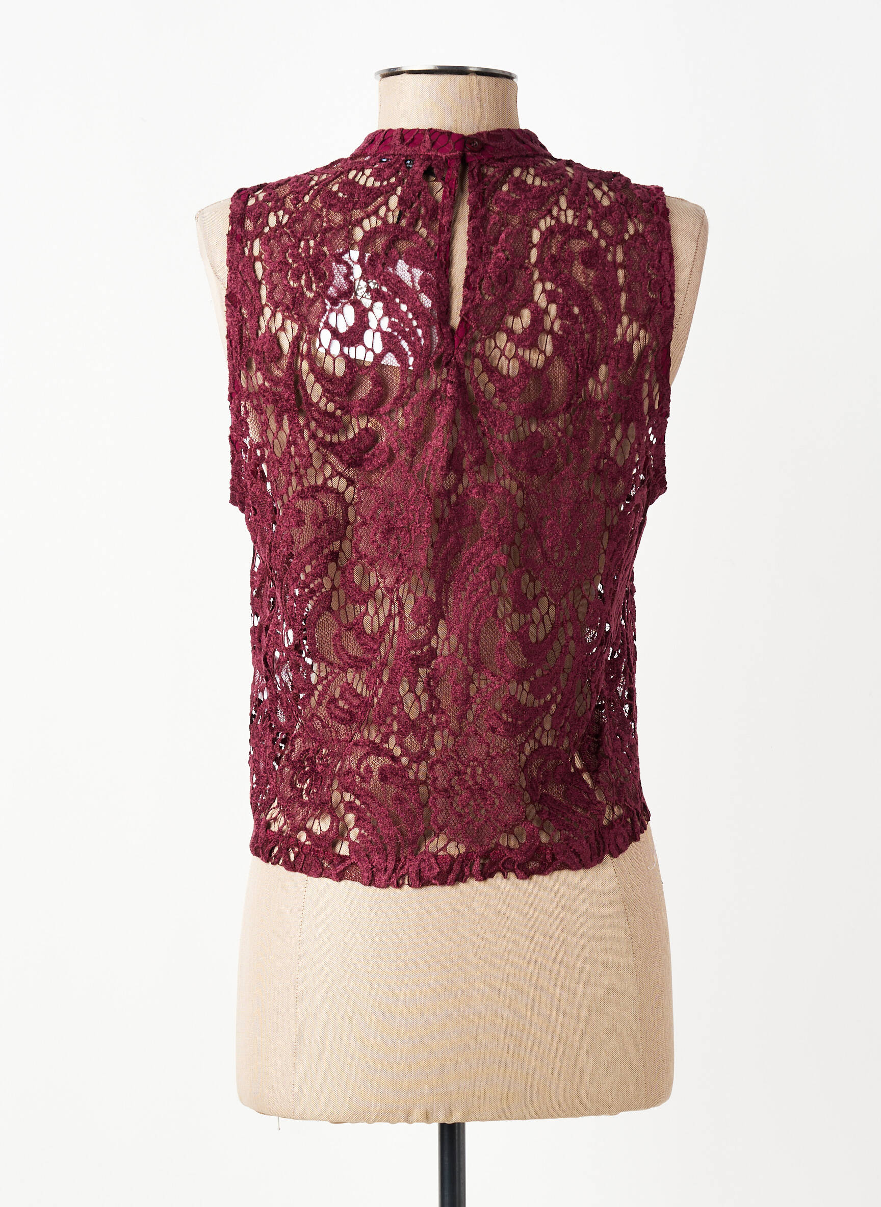 Top coupe cintrée sans manche violet CIVICO 1 femme