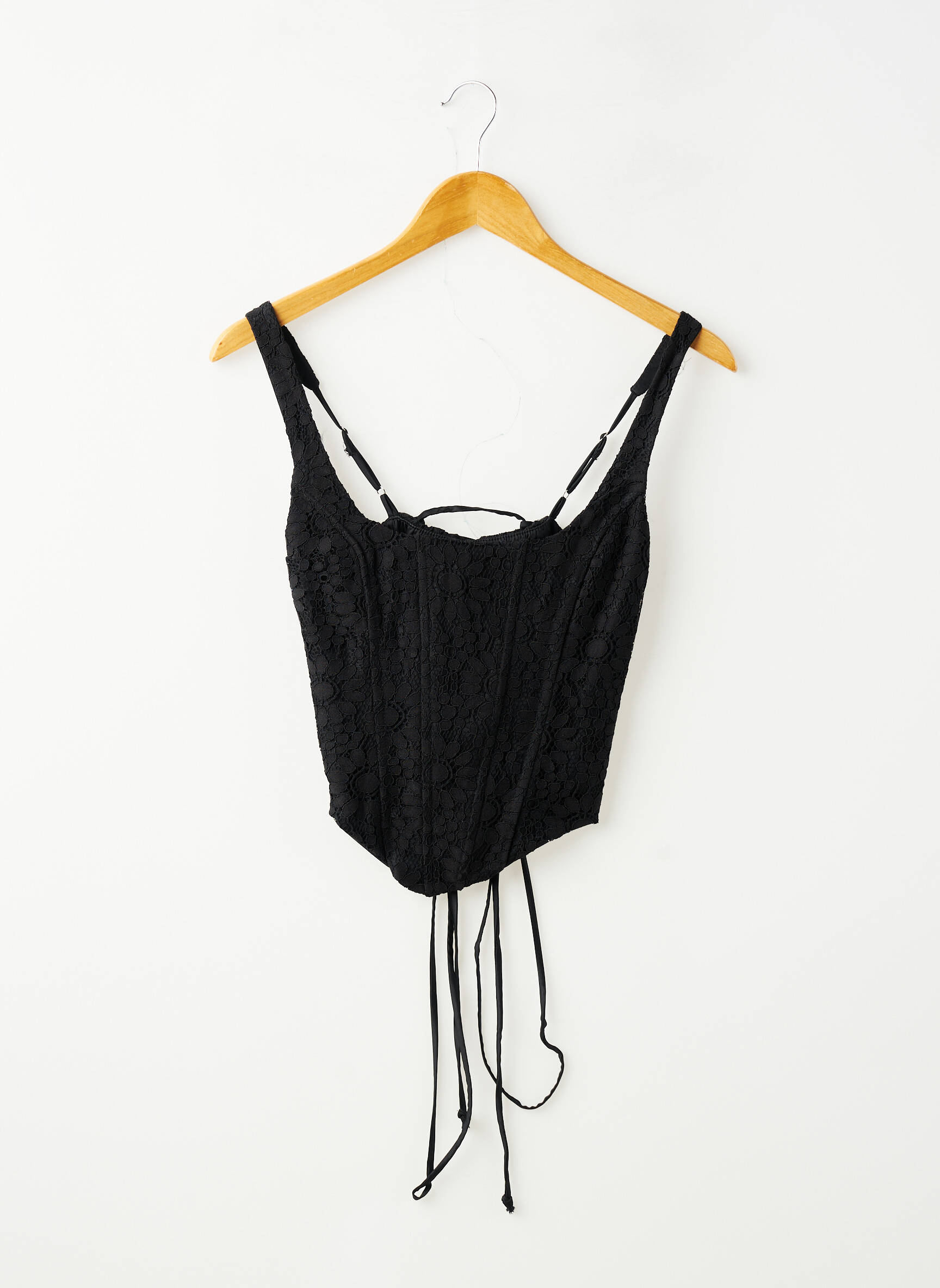 Top manches bretelles ajustables fines bretelles noir LUMINA femme