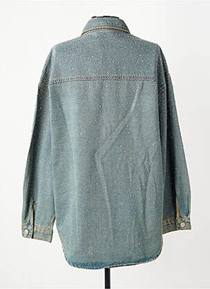 Veste casual poignets boutonnés avec fente bleu KING KONG femme