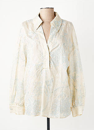 Blouse légère et transparente manches longues beige CIVICO 1 femme
