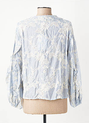 Chemisier coupe droite manches longues bleu ALTAMIRA femme