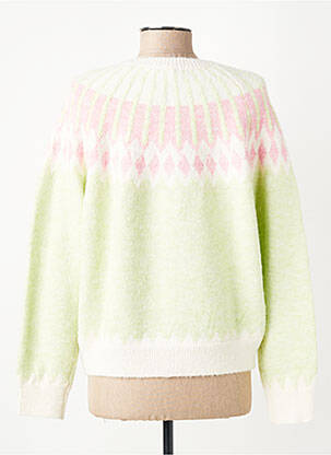 Gilet manches longues col rond vert CIVICO 1 femme