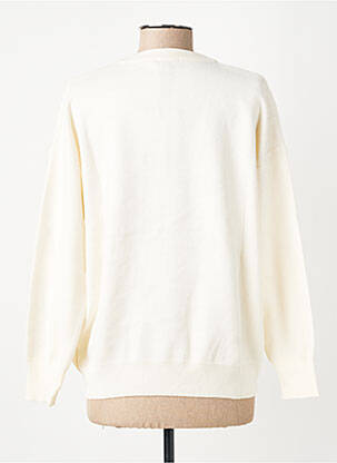 Pull coupe droite manches longues blanc CIVICO 1 femme