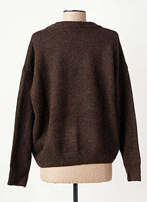 Pull coupe droite manches longues marron CIVICO 1 femme