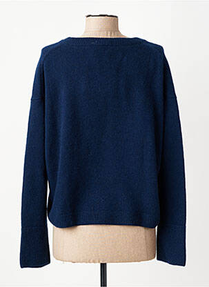 Pull coupe droite manches longues bleu ANGELA DAVIS femme