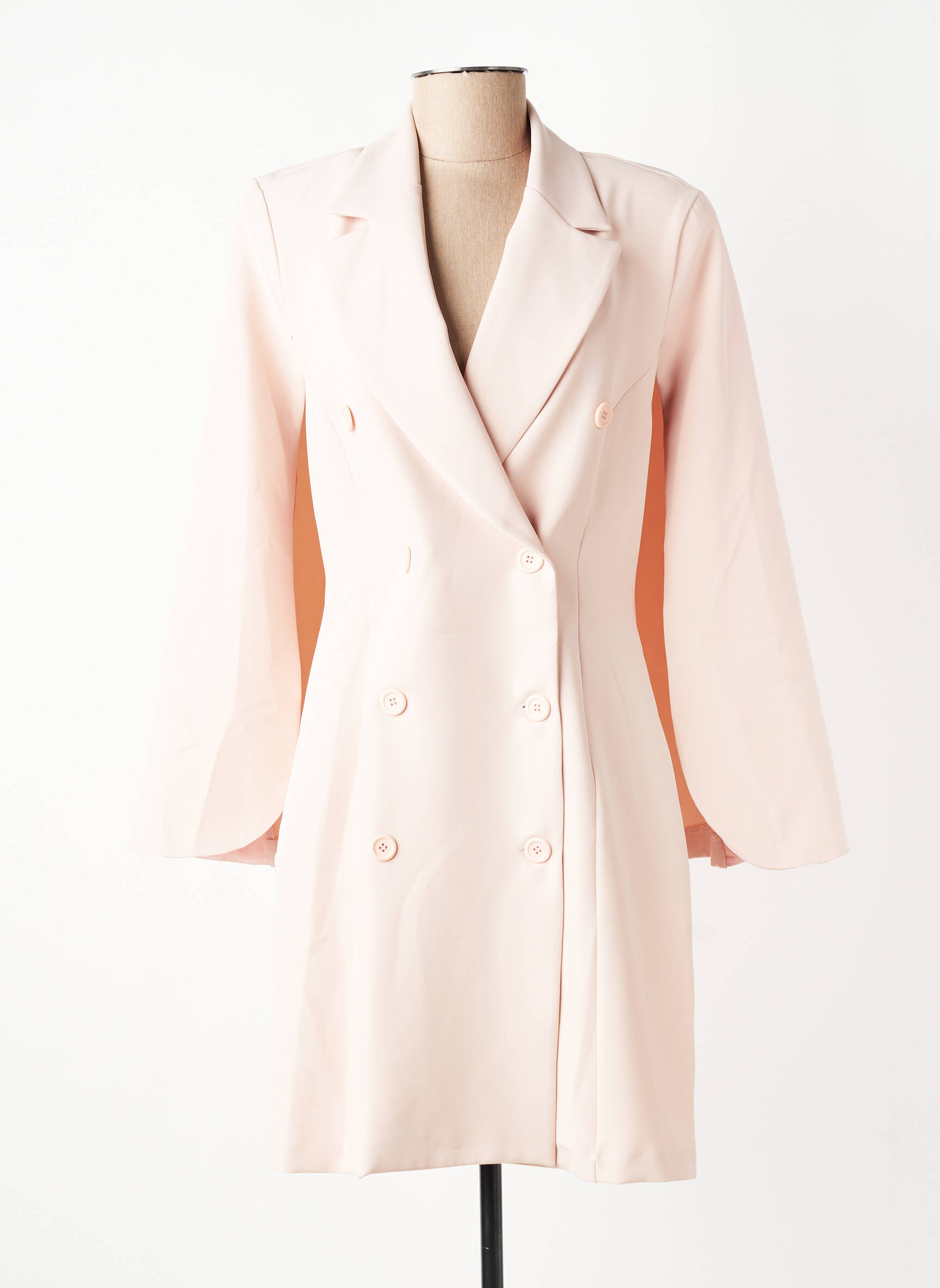 Robe mi-longue manches longues manches longues rose ANGELA DAVIS femme