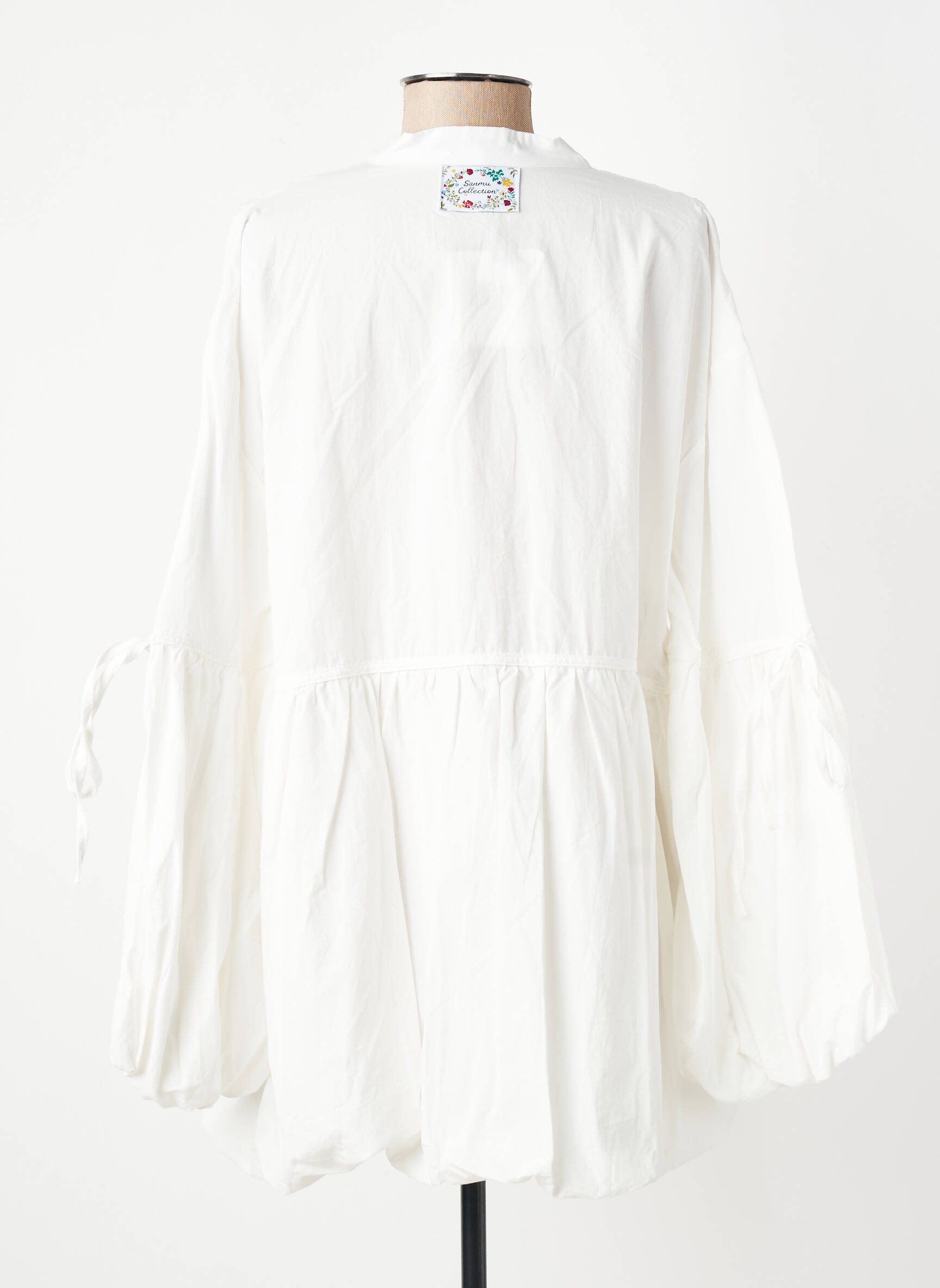 Chemisier coupe droite manches longues blanc CIVICO 1 femme