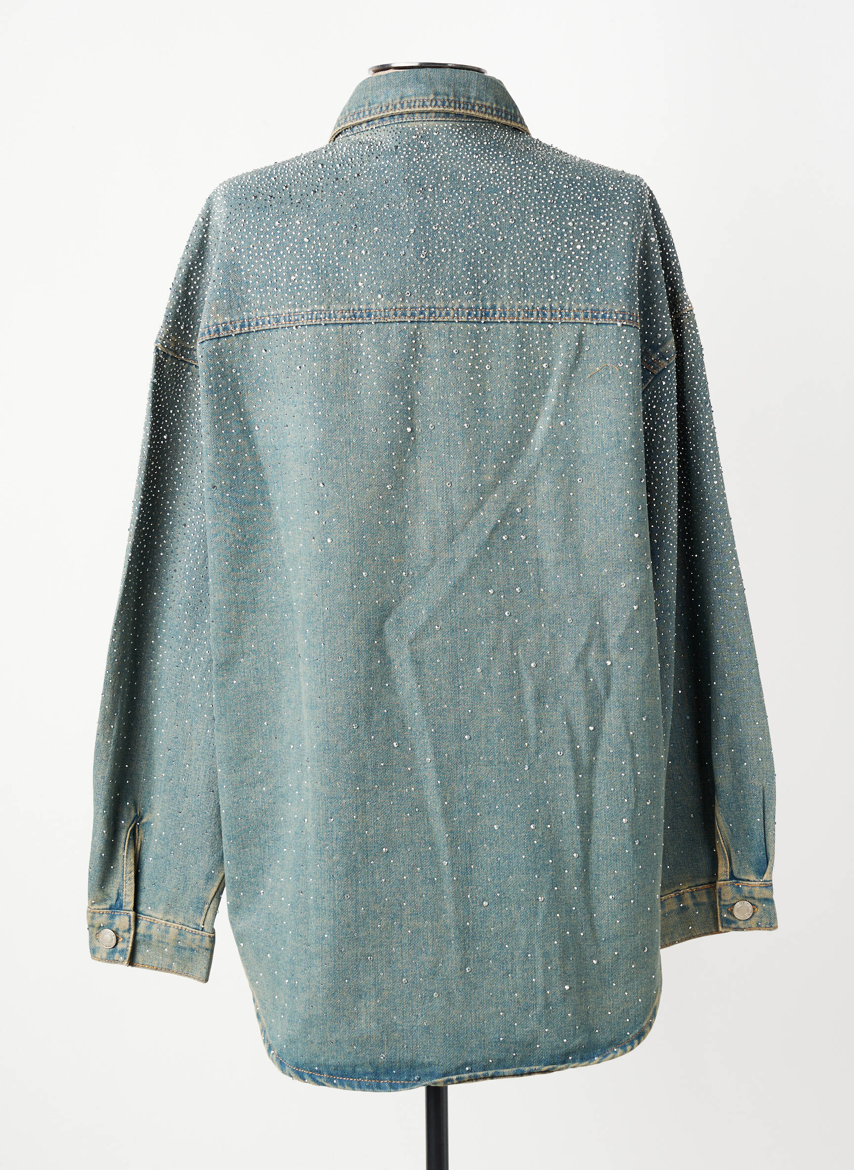 Veste casual poignets boutonnés avec fente bleu KING KONG femme