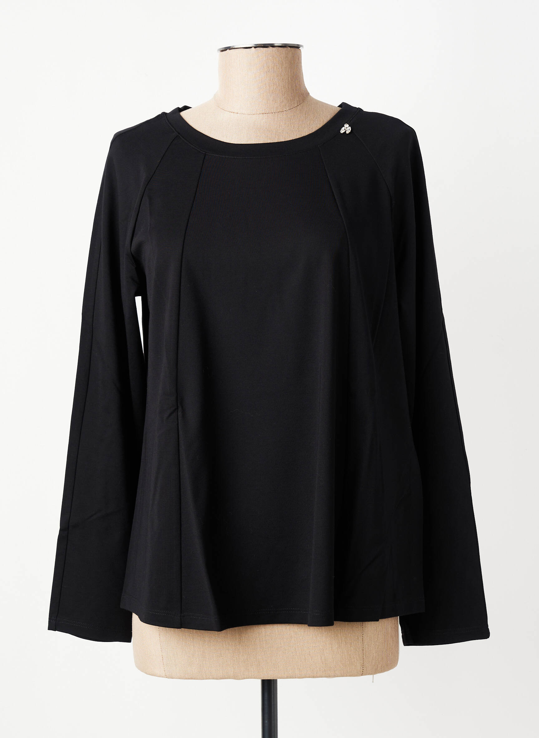 T-shirt manches longues manches longues noir DIANA GALLESI femme
