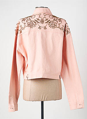 Veste casual poignets boutonnés avec fente rose DE ROYAL femme